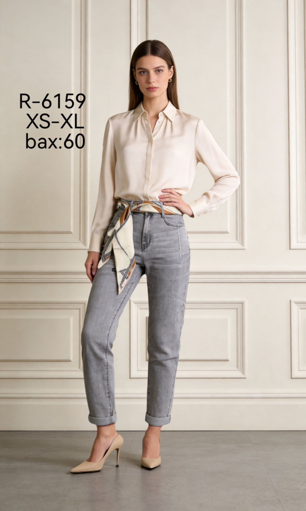 Spodnie damskie jeansy Roz XS-XL, 1 Kolor Paczka 12 szt
